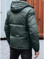 Pánska zimná bunda s odnímateľnou kapucňou zelená FashionStreet TX4832 Pánska zimná bunda s odnímateľnou kapucňou zelená FashionStreet TX4832