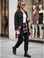 Dámska džínsová prechodová bunda, čierna, FashionStreet TY6012 Dámska džínsová prechodová bunda, čierna, FashionStreet TY6012