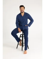 Regina 486 long/r M-XL Z25/26 pánske pyžamo bez zipsu