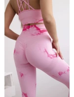 Fitness set top + legíny push up ružová + fuchsiová Fitness set top + legíny push up ružová + fuchsiová