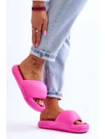 Lekkie Piankowe Damskie Klapki Na Platformie Fuksja Milton