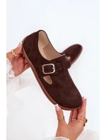 Semišové dámske barefoot topánky s prackou Zazoo N1261 chocolate Semišové dámske barefoot topánky s prackou Zazoo N1261 chocolate