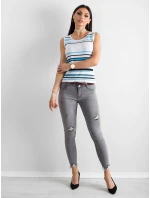 Dámsky top AT TP 5038.28P biely a modrý