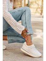 Dámske tenisky na platforme Big Star - biele