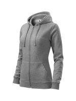 Trendy mikina na zips Dámska tmavošedá Melier