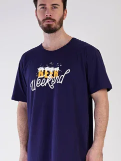 Pánska nočná košeľa s krátkym rukávom Beer weekend