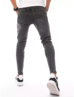 Pánske bojové džínsové nohavice tmavosivé FashionStreet UX3288