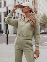 Dámske tepláky MARINO pistáciová FashionStreet AY0977 Dámske tepláky MARINO pistáciová FashionStreet AY0977