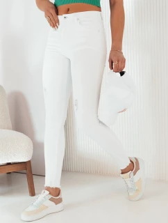 Dámske džínsové nohavice BRENO white FashionStreet UY1993