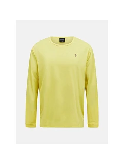 Pánske tričko PEAK PERFORMANCE M Trail Longsleeve, žltá farba