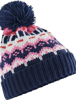 Beechfield B 528 Pletená čiapka s bambulou „Retro Ski“ 53.0528 snow blossom