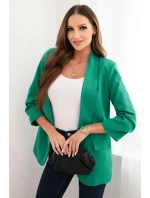 Dámska bunda bez zapínania s podšívkou S/M zelená