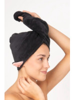 Turban na sušenie vlasov MOMO WAY Black - mačka