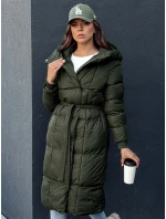 Dámsky prešívaný kabát CLOUTIQUE zelený FashionStreet TY4370