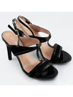 Čierne dámske sandálky z rôznych spojených materiálov (HB09) Čierne dámske sandálky z rôznych spojených materiálov (HB09)