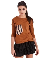 Blúzka CZ BZ 1694.08 svetlohnedá