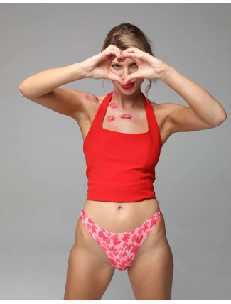 Dámske tangá Love Vibes Simple String Pink Mix - Julimex Dámske tangá Love Vibes Simple String Pink Mix - Julimex