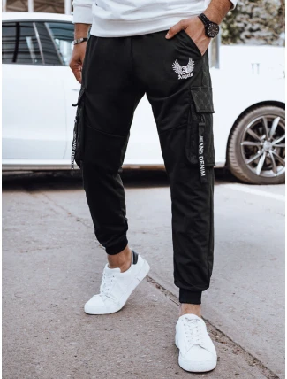 Pánske bojové nohavice čierne FashionStreet UX4372 Pánske bojové nohavice čierne FashionStreet UX4372