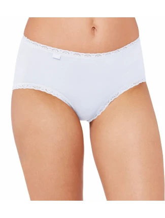 Dámske nohavice Sloggi 24/7 Cotton Lace Midi biele Dámske nohavice Sloggi 24/7 Cotton Lace Midi biele
