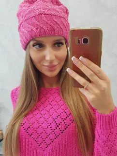 Dámska čiapka Dagmara K332 pink