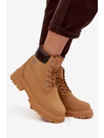 Ocieplane Trapery Damskie Na Zamek Camel Selinda