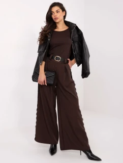 Nohavice MI SP 62440.56 tmavohnedé