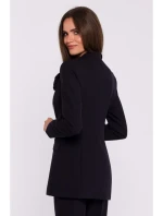 S370 Kvetinová bunda - čierna