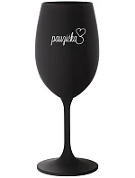 PAUSE - čierny pohár na víno 350 ml