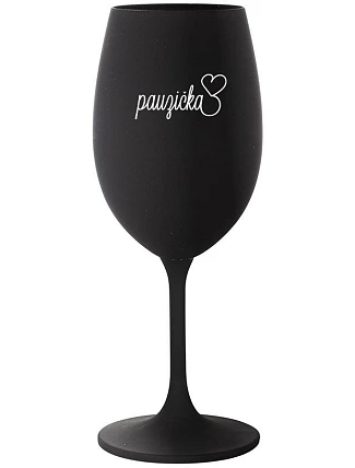 PAUSE - čierny pohár na víno 350 ml