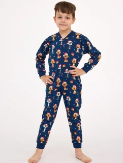 Cornette Detský chlapčenský overal 185/180 Pes 2 l/r Vianoce 86-128