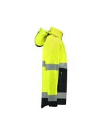 Pánska dvojfarebná softshellová bunda Rimeck EN ISO 20471 M MLI-T5297 fluorescenčná žltá