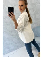 Bunda s klopami elegantná svetlo béžová Bunda s klopami elegantná svetlo béžová