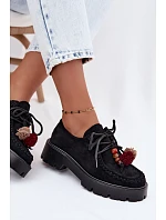 Dámske poltopánky s imitáciou semišových ozdôb Black Melonia Dámske poltopánky s imitáciou semišových ozdôb Black Melonia
