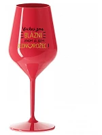 KAŽDÝ JE KRÁSNY... JA SOM JEDINÝ! - červený nerozbitný pohár na víno 470 ml