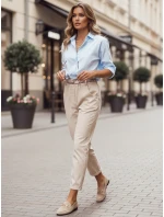 Dámske látkové nohavice ERLON light beige FashionStreet UY2027