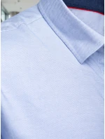 Pánska elegantná hladká modrá košeľa SLIM FIT FashionStreet DX2613