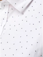 Pánska biela vzorovaná košeľa slim fit FashionStreet DX2697