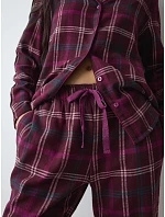 Dámske pyžamo typu boyfriend PW 01 X Checks – červené – TRIUMPH Dámske pyžamo typu boyfriend PW 01 X Checks – červené – TRIUMPH