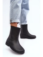 Klasyczne Damskie Wsuwane Kalosze Czarne Solihia