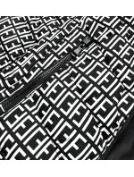 Čierno-biela dámska vzorovaná bunda (W711)