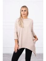 Mikina s potlačou bicykla béžová