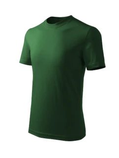 Základné bezplatné tričko pre deti fľaša zelená