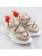 Béžové dámske sneakersy s dvojitými šnúrkami (7001) Béžové dámske sneakersy s dvojitými šnúrkami (7001)