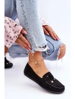 Klasyczne Zamszowe Mokasyny Czarne Good Time