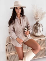 Dámske nadrozmerné tričko BLISS beige FashionStreet DY0349