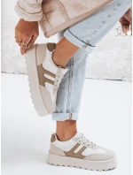 Dámske zateplené tenisky na platforme béžové FashionStreet ZY1080