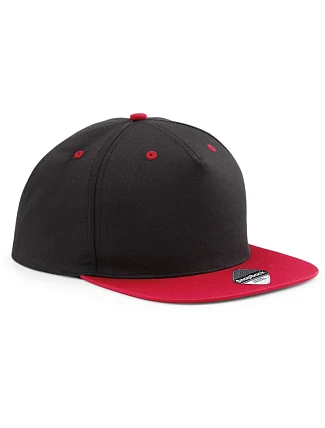 Beechfield B 610C 5-panelová snapbacková čiapka s kontrastným lemom 53.610C čierna/klasická červená Beechfield B 610C 5-panelová snapbacková čiapka s kontrastným lemom 53.610C čierna/klasická červená