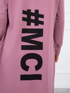 Tmavo ružová bunda s potlačou