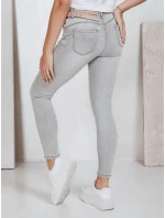 Dámske push up džínsy svetlo šedé FashionStreet UY2829