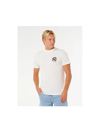 Pánske tričko RIP CURL Wettie Passage Icon Tee, biele Pánske tričko RIP CURL Wettie Passage Icon Tee, biele